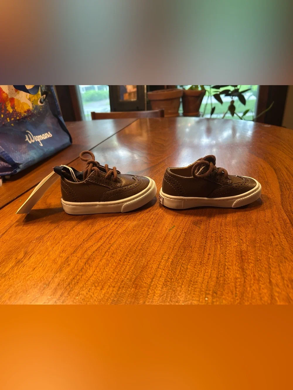 NWT Janie & Jack Baby Wingtip Sneakers Size 4 Brown